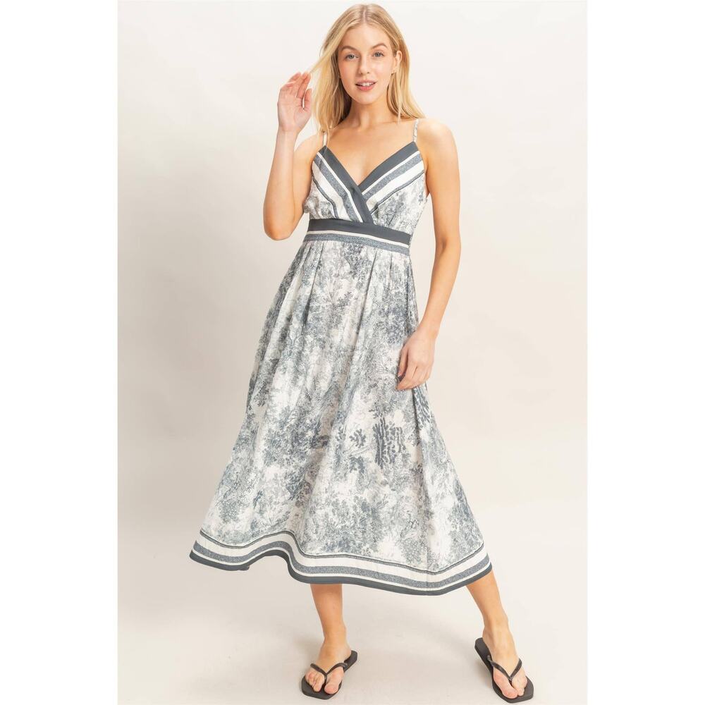 Vienna Toile Print Midi Dress - Picture 10 of 12